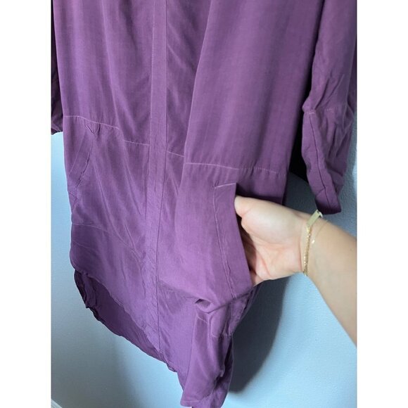 NWT The Odells Sz XS Purple Hi-Low Tunic Pocket Dress 3/4 Sleeves - Picture 9 of 9